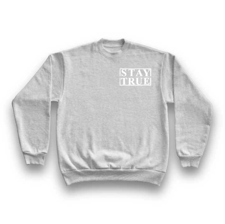 Stay True Block Letters Crewneck Sweater