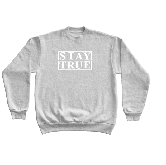 Stay True Block Letters Crewneck Sweater